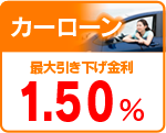 カーローン
最大引下げ金利　１．００％