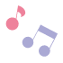 ページナビ背景飾り　音符